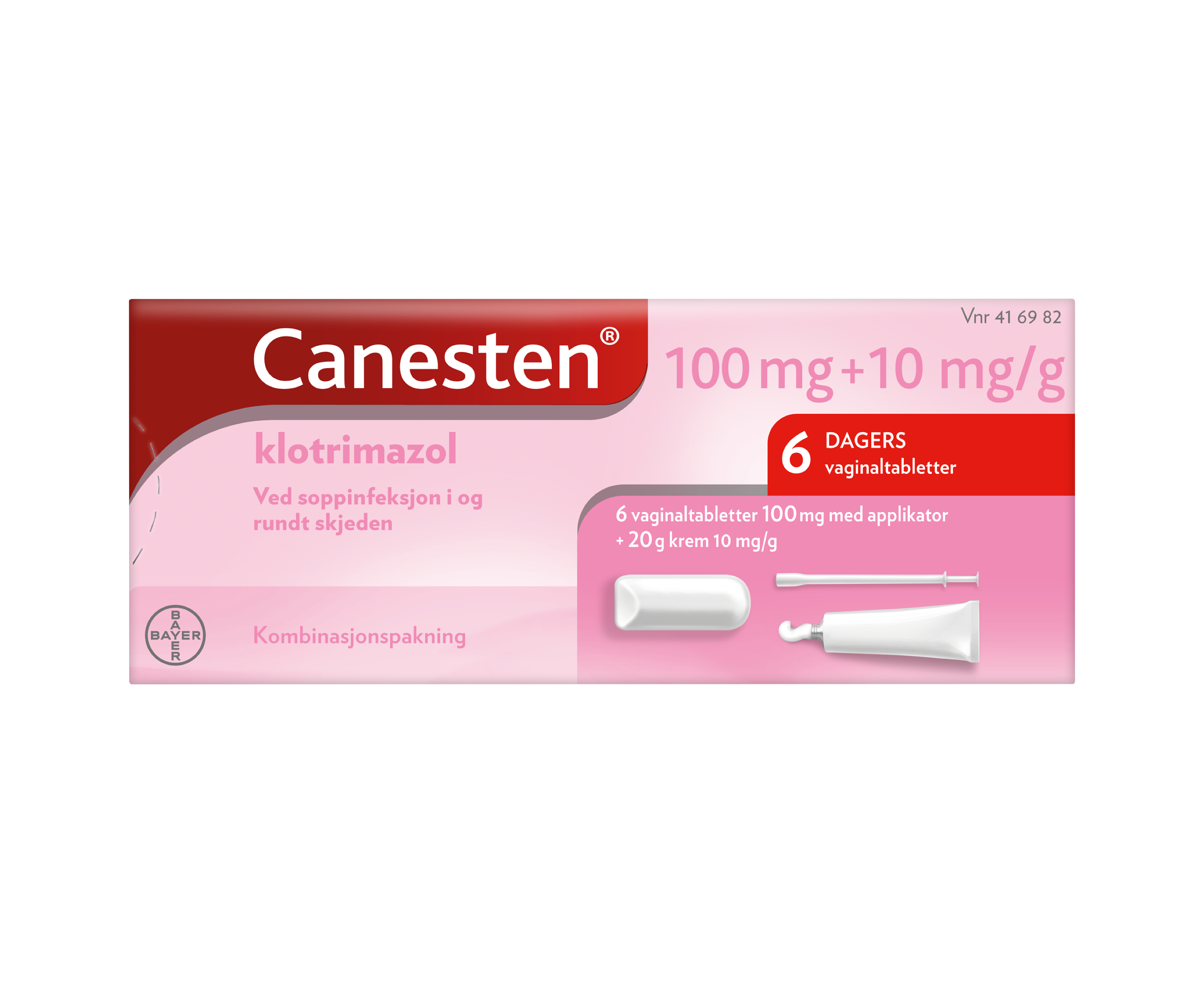 Canesten kombi vaginaltablett og utvendig krem mot underlivssopp