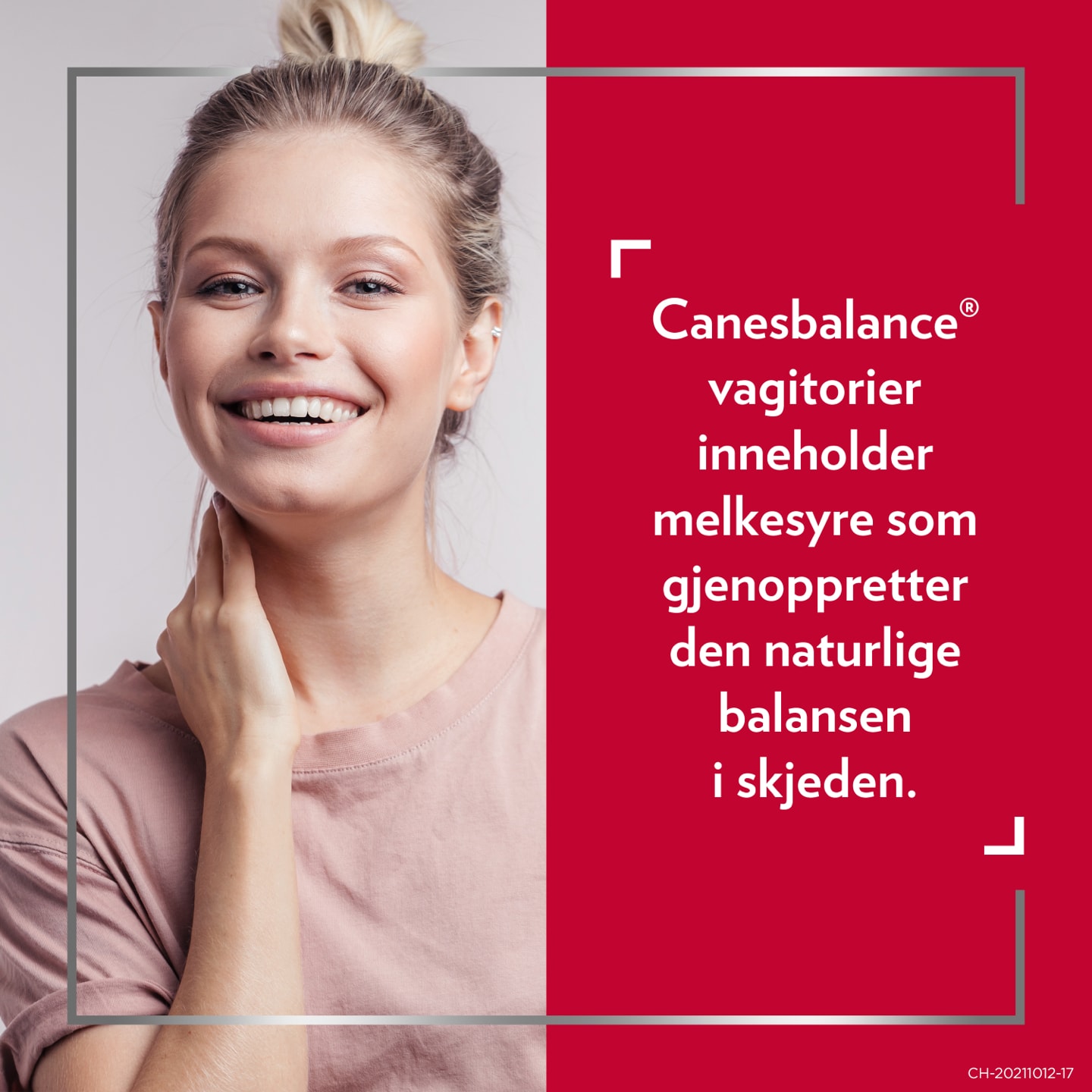 Smilende kvinne