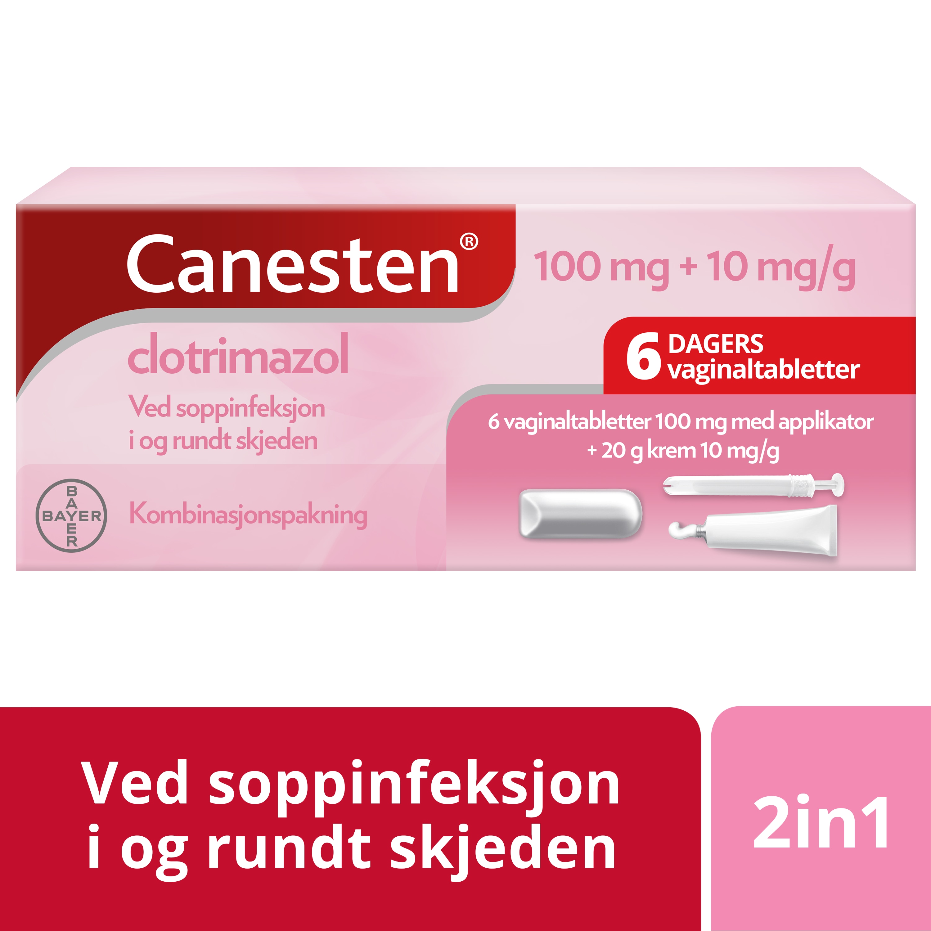 Canesten 100 mg 6 Days Combi Vag_2