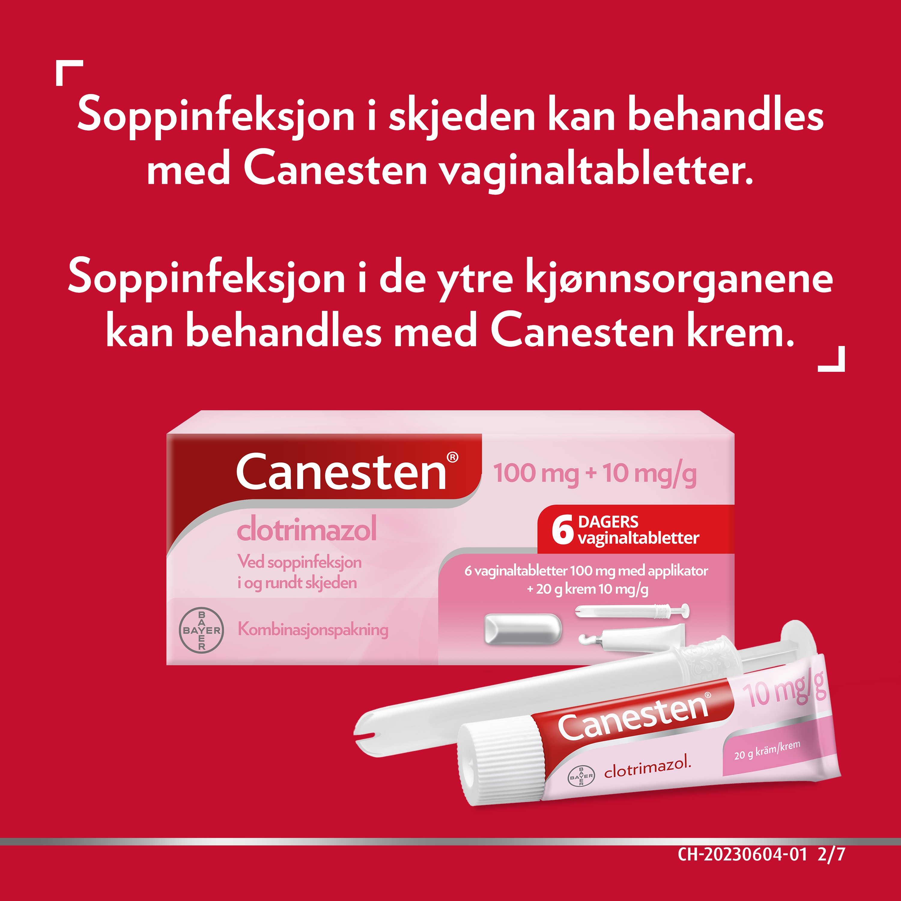 Canesten 100 mg 6 Days Combi Vag_4