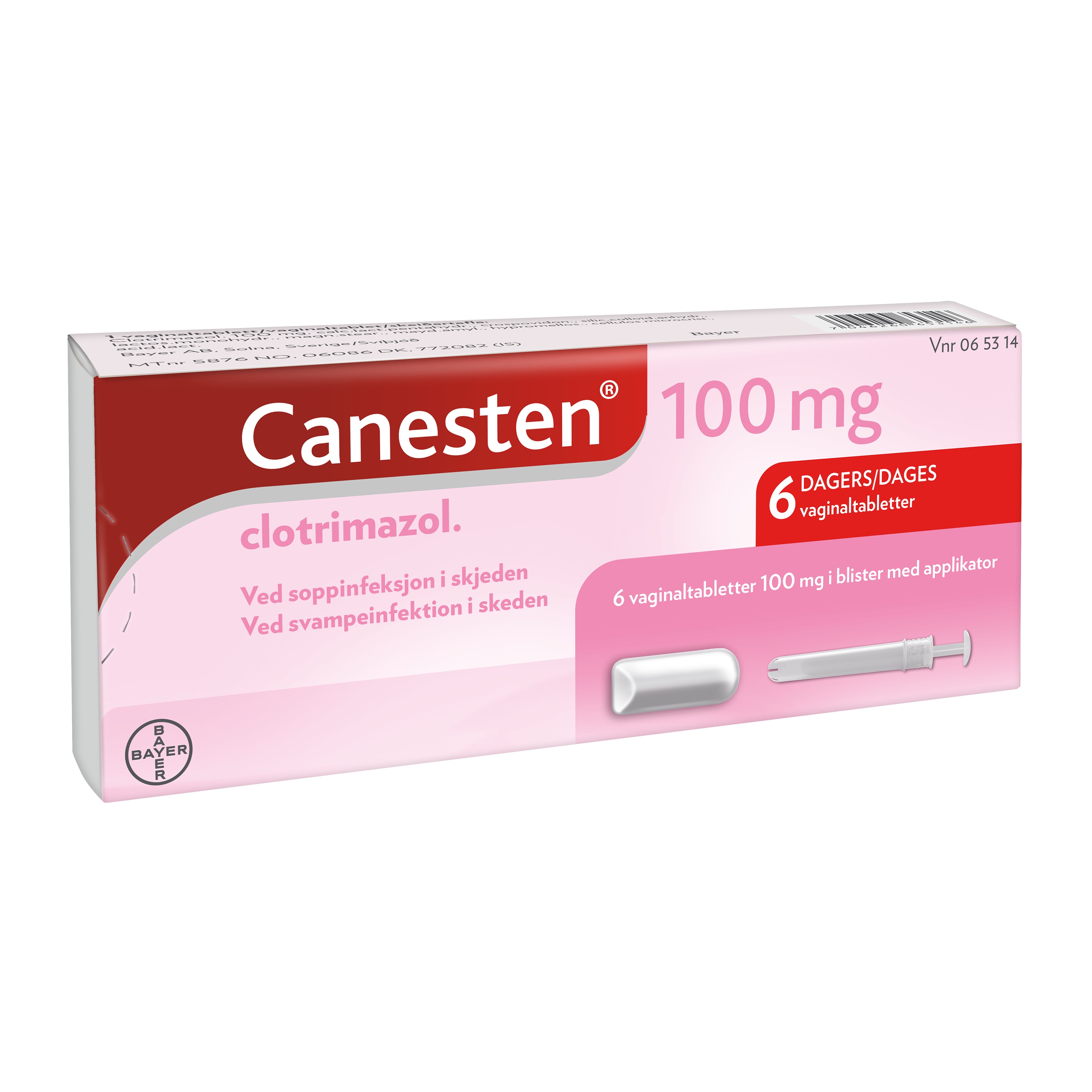 Canesten 100 mg 6 Days Vag Tab_0