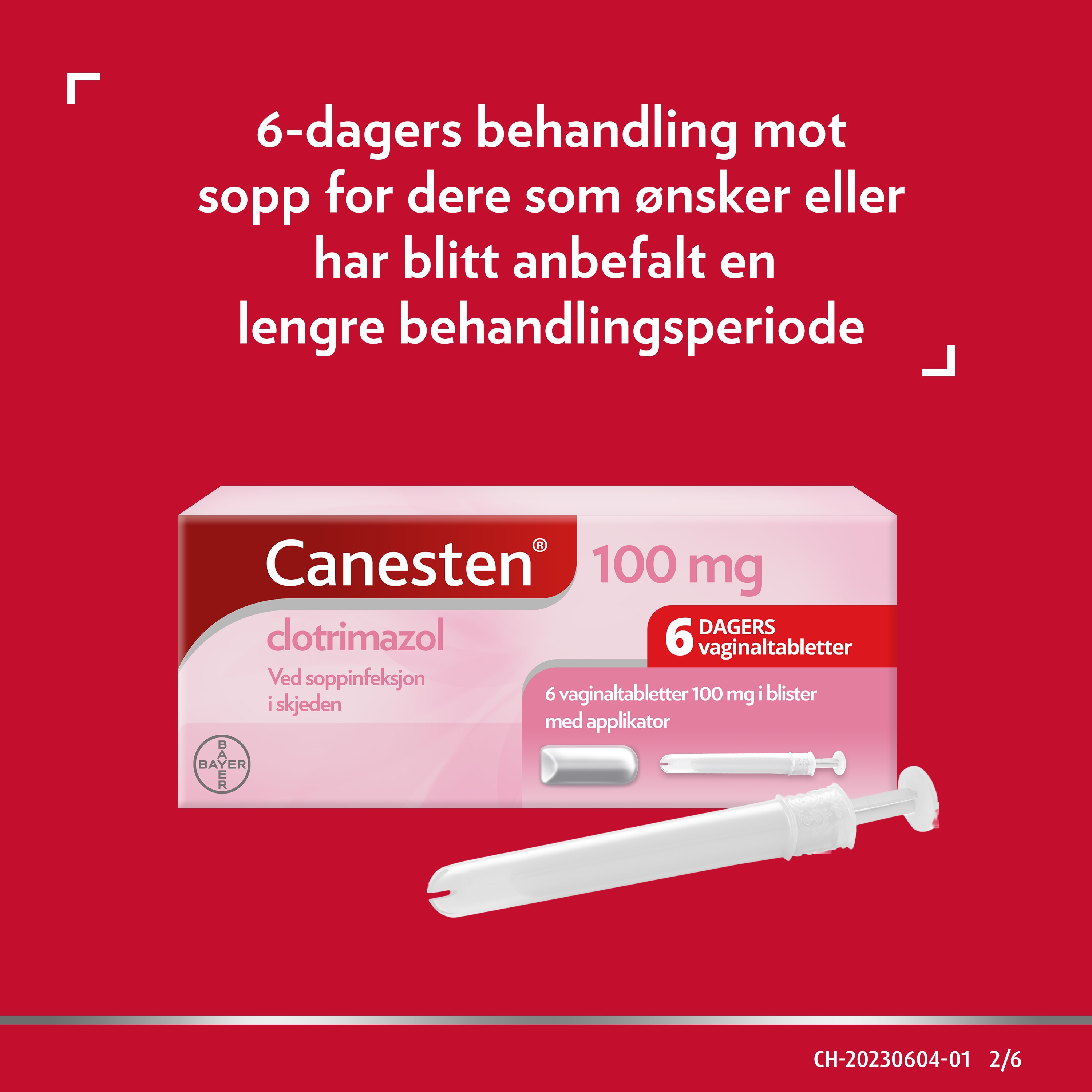 Canesten 100 mg 6 Days Vag Tab_4